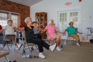 residents exercising